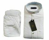 Mens Designer Traditional Punjabi Sidhu Moosewala White Chitta Kurta Payjama R2