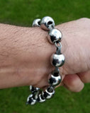 Big Praying Beads Solid Steel Meditation Simarna Sikh Singh Kaur Bracelet AA3