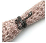 Evil Eye Protection Amulet Black Silver Plated Snake Hindu Ring Adjustable Z25