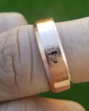 Copper color khanda ring engraved fashion sikh singh kaur khalsa challa gift h24