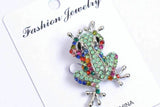 Vintage look gold plated stunning frog brooch suit coat broach collar pin b63g
