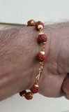 Rudraksh mala natural beads evil eye protection lucky shiv shakti bracelet cc4