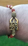 Rudraksh mala natural beads evil eye protection lucky shiv shakti bracelet cc4