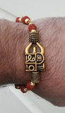 Rudraksh mala natural beads evil eye protection lucky shiv shakti bracelet cc4