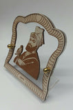 Sikh Guru Gobind singh Wood Carved Photo Car Dashboard Desktop Stand Mantle item