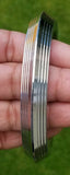 Sikh kara stainless steel chunky lines design kada singh kaur karra bangle w4