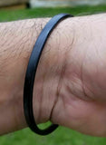 Sarbloh bangle black kara pure iron sikh smooth thin kada singh kaur khalsa k12