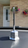 Sikh singh kaur car dashboard mantle piece 3d stainless steel large khanda stand