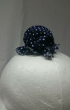 Sikh punjabi dark blue dots kids baby jooda rumal juda head top knot roomal