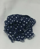 Sikh punjabi dark blue dots kids baby jooda rumal juda head top knot roomal