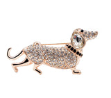 Stunning vintage look rose gold plated retro dog celebrity brooch broach pin gg9