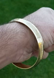 Brass kara sikh singh lines gold look kada khalsa hindu healing chakri bangle t6