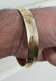 Brass kara sikh singh lines gold look kada khalsa hindu healing chakri bangle t6