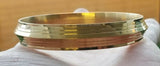 Brass kara sikh singh lines gold look kada khalsa hindu healing chakri bangle t6
