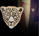 Stunning vintage look gold plated retro leopard celebrity brooch broach pin z14