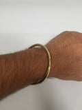 Sikh Brass Kara 22ct Gold look Smooth Round Sikh Singh Kaur khalsa Bangle K7A