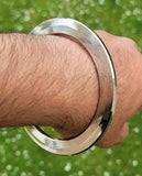 Sikh chakri kara stainless steel smooth bracelet new kada singh kaur bangle q1a
