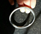 Stunning stainless steel two brass lines smooth plain gold affect sikh kara zz5