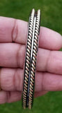 Stainless steel kara sikh twisted copper brass collar kada singh kaur bangle b12