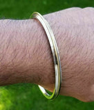 Stainless Steel Brass Kara edge Lines sikh singh kaur khalsa kada bracelet L6R Karha Kadday Karrha Panjabi Kadha Unisex Punjabi Bangle