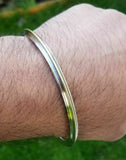 Stainless Steel Brass Kara edge Lines sikh singh kaur khalsa kada bracelet L6R Karha Kadday Karrha Panjabi Kadha Unisex Punjabi Bangle