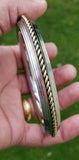 Sikh kara stainless steel twisted brass wire rope edge kada singh kaur bangle w5R