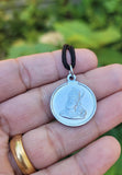 Guru Gobind Guru Nanak Ji Pendant Sikh Silver Plated black thread Necklace LL4