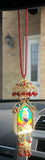 Gold plated punjabi sikh guru nanak guru gobind singh pendant chabba car hanging