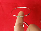 Stunning stainless steel silver tone thin sikh singh kaur khalsa kara bangle m10