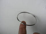 Stunning stainless steel silver tone thin sikh singh kaur khalsa kara bangle m10