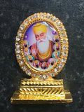 Sikh Guru Nanak Ten Gurus Stand Gold Plated Desktop Car Dashboard Mantle Piece U