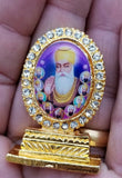 Sikh Guru Nanak Ten Gurus Stand Gold Plated Desktop Car Dashboard Mantle Piece U