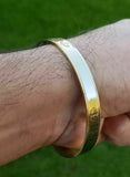 Brass kara khanda engraved bangle smooth khalsa singhkara sikh kaur kada gift i5R