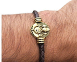 Lord ganesha bracelet kara hindu kada good luck evil eye protection bangle i14R