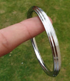 Stainless Steel Kara Sikh Bangle Singh Kaur Kada Lines Punjabi Bracelet Y10R New