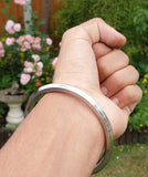 Stainless Steel Kara Sikh Bangle Singh Kaur Kada Lines Punjabi Bracelet Y10R New