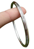 Stainless Steel Kara Sikh Bangle Singh Kaur Lines Kada Punjabi Bracelet Y13R New