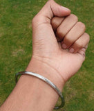 Stainless Steel Kara Sikh Bangle Singh Kaur Lines Kada Punjabi Bracelet Y13R New