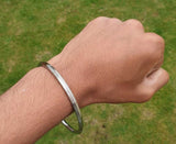 Stainless Steel Kara Sikh Bangle Singh Kaur Lines Kada Punjabi Bracelet Y13R New