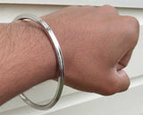 Stainless Steel Kara Sikh Bangle Singh Kaur Lines Kada Punjabi Bracelet Y13R New