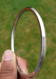 Stainless Steel Kara Sikh Bangle Singh Kaur Lines Kada Punjabi Bracelet Y13R New