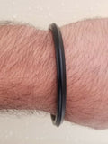 Black Sarbloh Iron Kada One Edge Smooth SikhSsingh kaur khalsa Kara Bangle L7