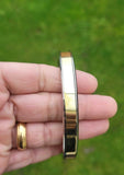 Prem dhillon kada stainless steel brass smooth plain sikh flat kara bangle j7a