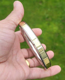 Prem dhillon kada stainless steel brass smooth plain sikh flat kara bangle j7a