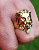 Sharukh Khan New Movie Lion Brass Ring Golden Colour Evil Eye Protection Mundi B