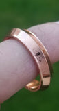 Copper color khanda ring engraved fashion sikh singh kaur khalsa challa gift h25