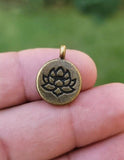 Lotus pendant hindu power silver gold plated evil eye protection shield k55 new