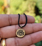 Lotus pendant hindu power silver gold plated evil eye protection shield k55 new