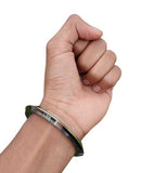 Stainless Steel Kara Lines Design Brass Edge Sikh Bangle Singh Khalsa Kada V38R
