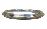 Stainless Steel Kara Lines Design Brass Edge Sikh Bangle Singh Khalsa Kada V38R